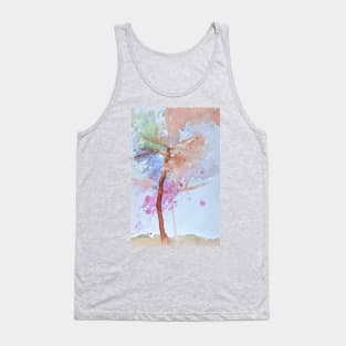 Splatter Tree Painting in the Style of Pollock Tank Top